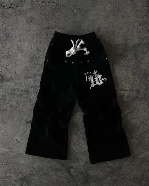 Y2K Gothic Letter Patch Baggy Sweatpants