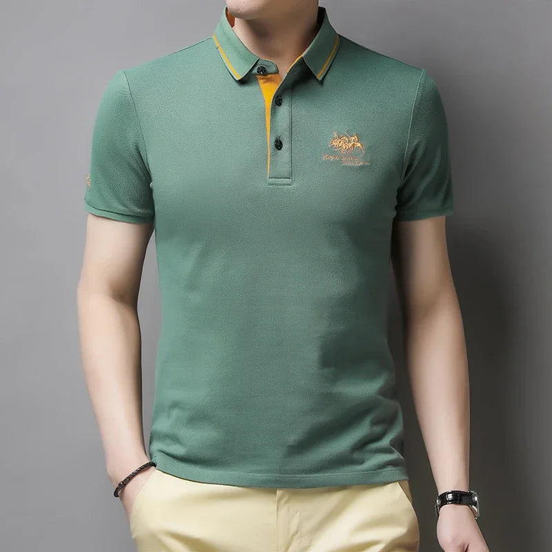 Embroidered Short Sleeve Polo