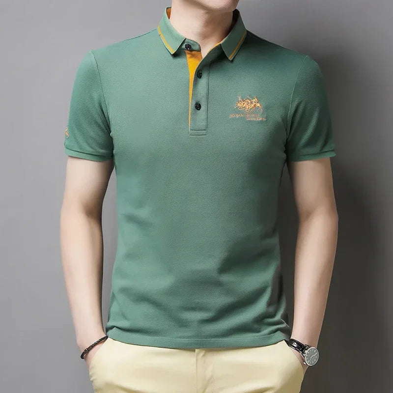 Embroidered Short Sleeve Polo
