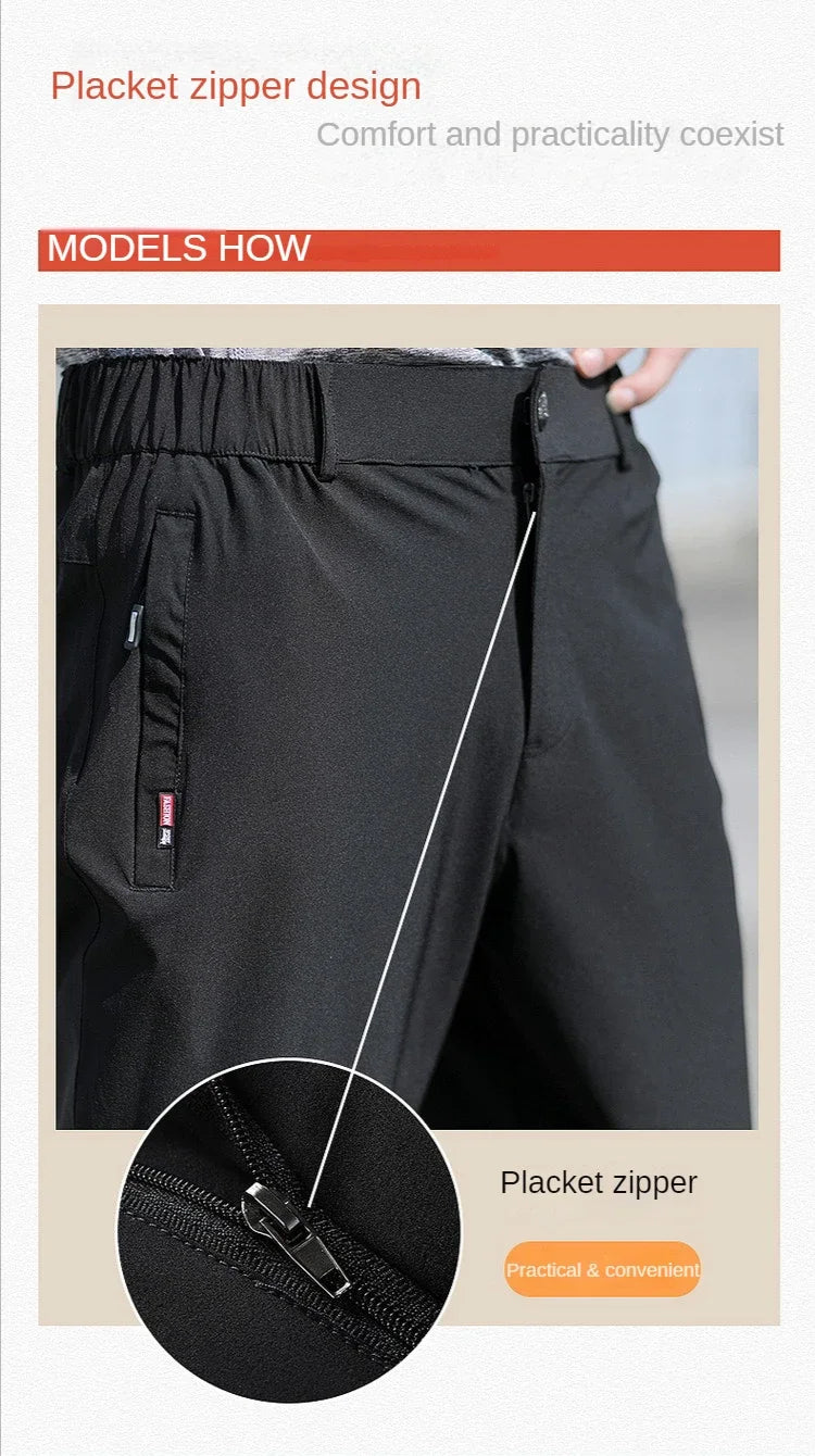Ice Silk Quick-Dry Straight Pants
