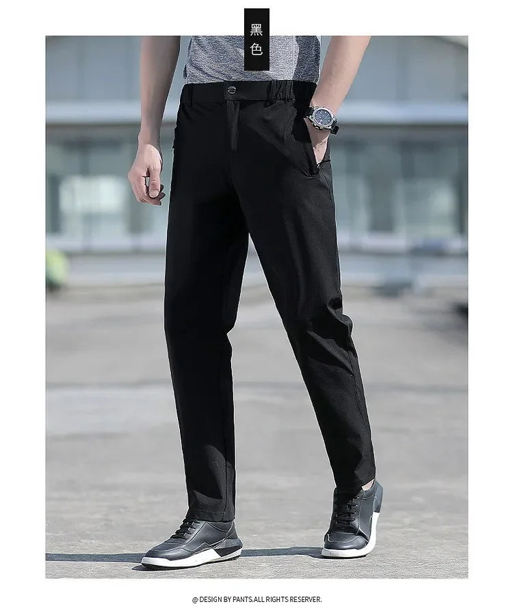 Ice Silk Quick-Dry Straight Pants