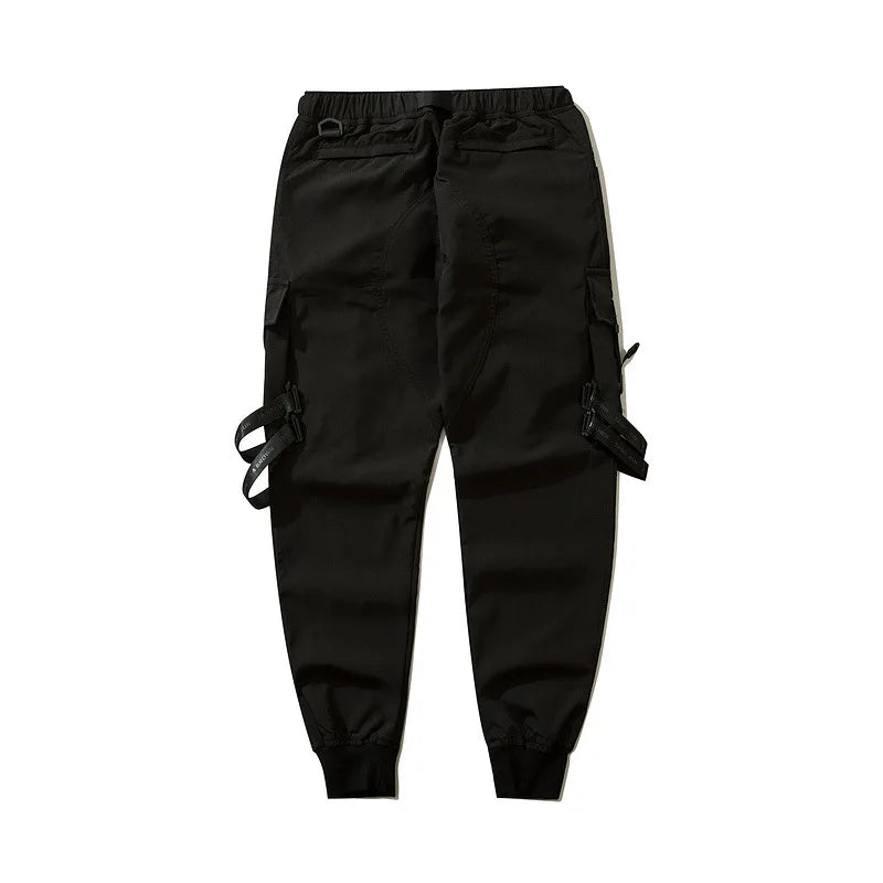 2024 New Fashion Multi-pocket Cargo Pants Men Y2K Tactical Techwear Ankle Pants Punk Style Casual Paratrooper Pants pantalones