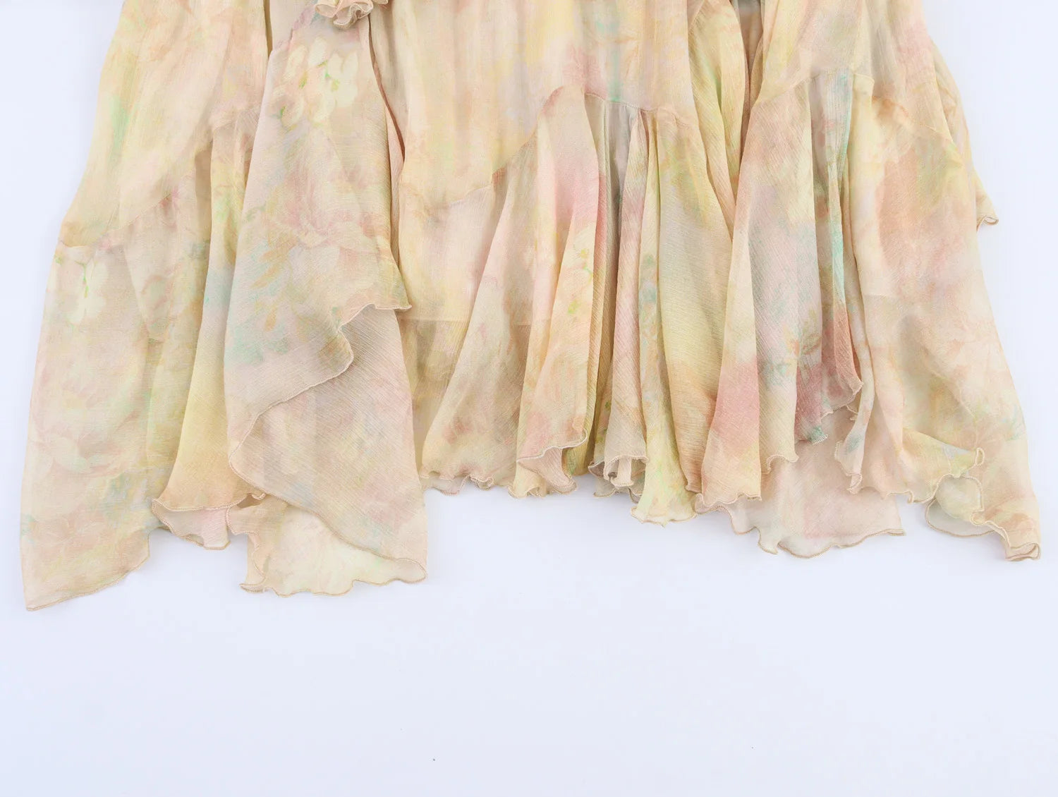 Gradient Tiered Ruffle Maxi Skirt — Women's Boho