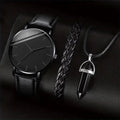 Men's Business Watch, Necklace & Bracelet Gift Set
