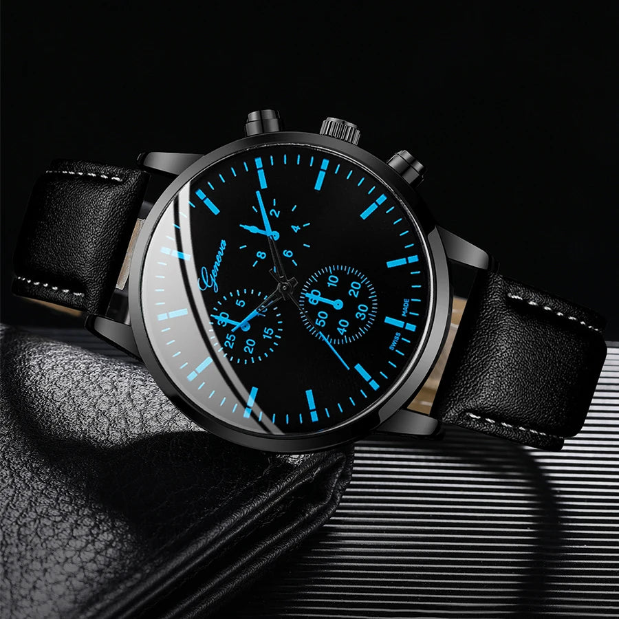 Men's Business Watch, Necklace & Bracelet Gift Set