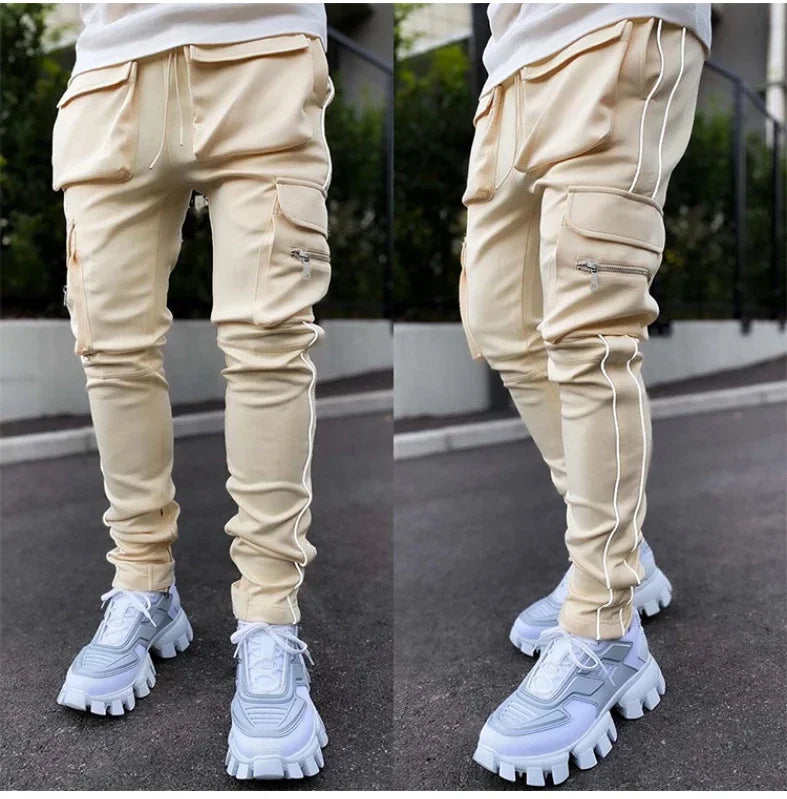 Reflective Multi-Pocket Jogger Pants