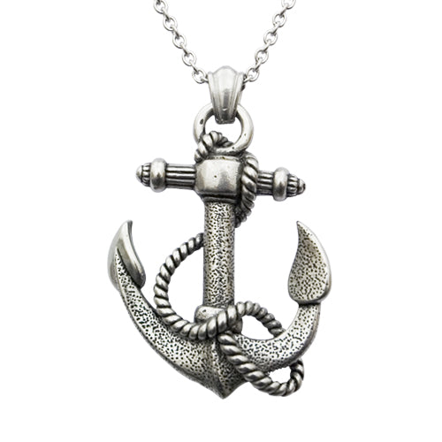 Anchor Talisman Necklace Nautical Silver Pendant For Men
