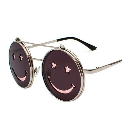 Smiley Face Round Sunglasses
