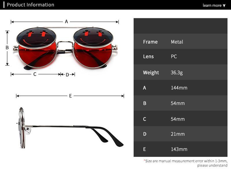 Smiley Face Round Sunglasses