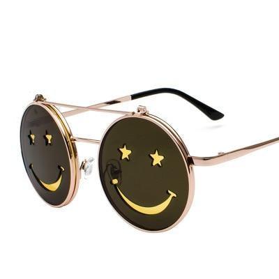 Smiley Face Round Sunglasses