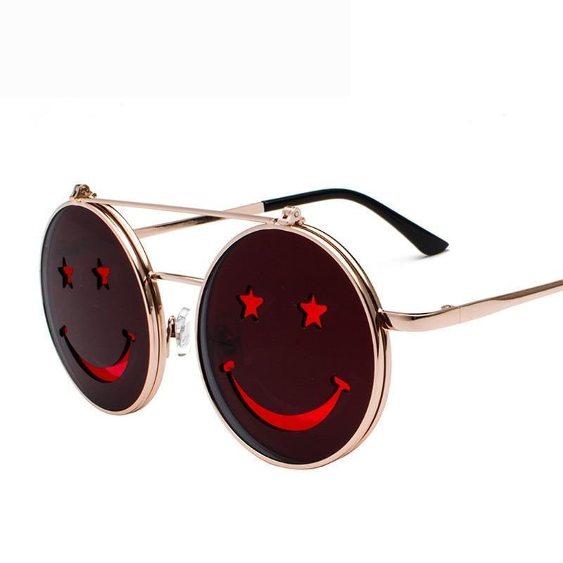 Smiley Face Round Sunglasses