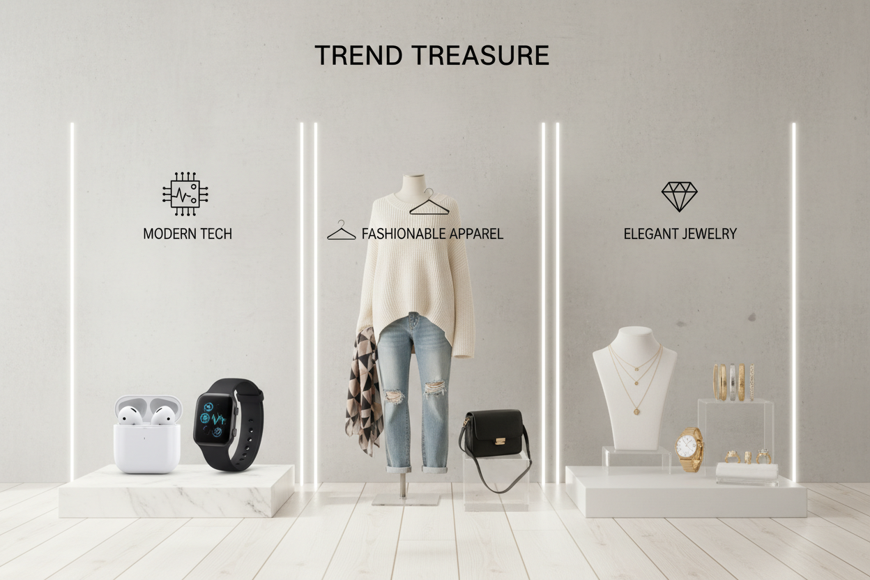 TREND TREASURE TECHH CLOTHING JEWELRY