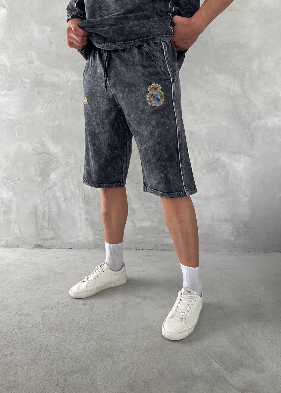 Club Spirit — Washed Black & Gold Polo Set