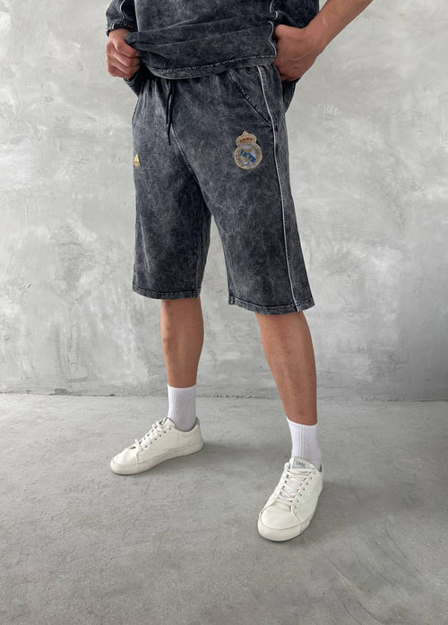 Club Spirit — Washed Black & Gold Polo Set